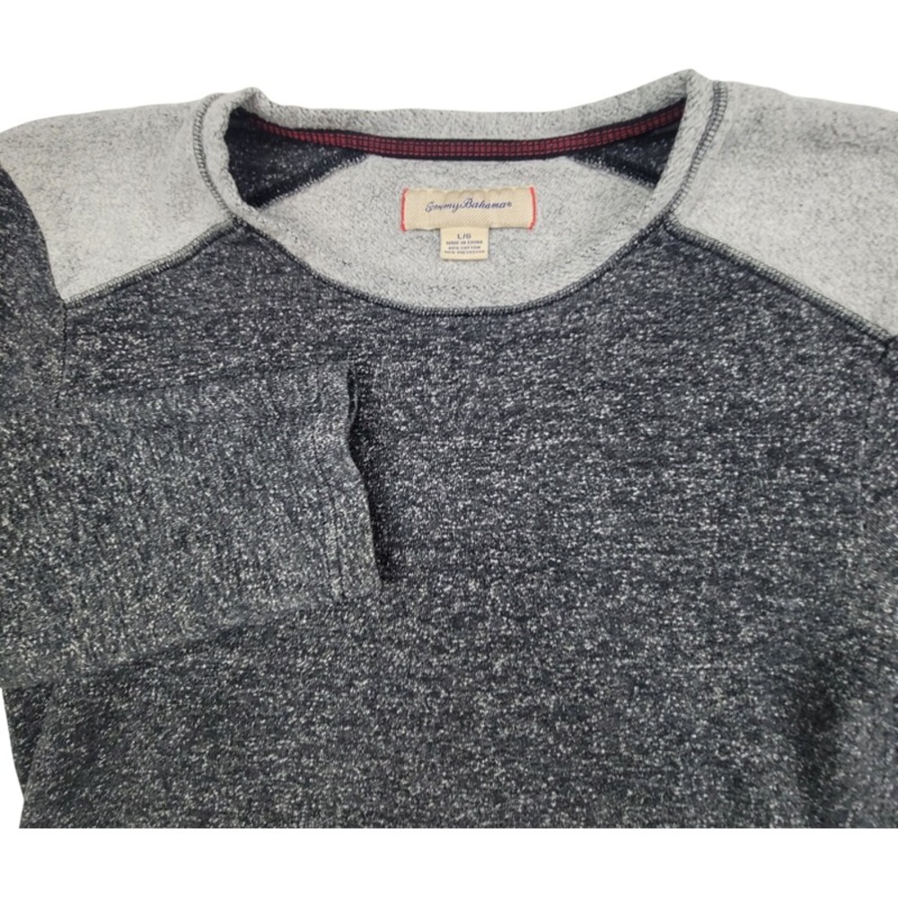 Tommy Bahama Men's Long Sleeve Shirt Cotton Blend Heathered‎ Gray Size Large